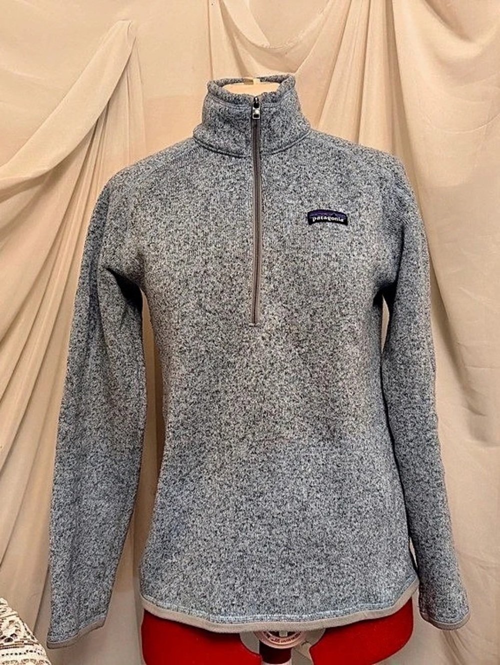 Patagonia Women's Better Sweater 1/4-Zip Fleece Gray Medium